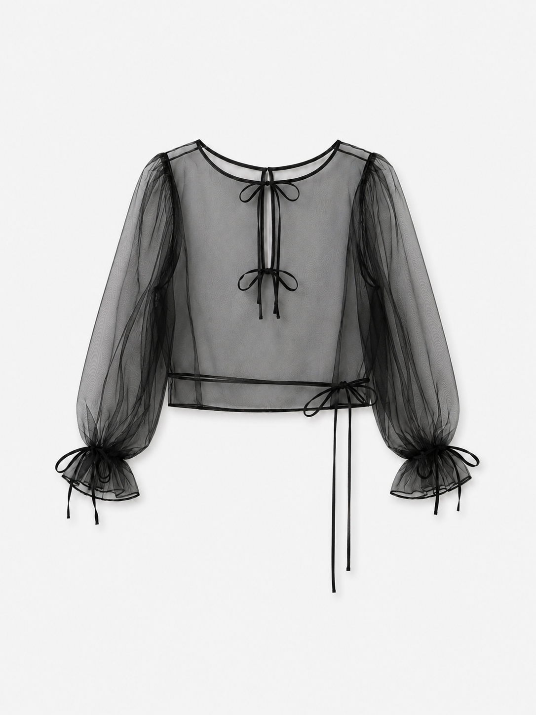 Organza Top in Black