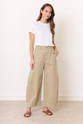 Barrel Pants in Tan
