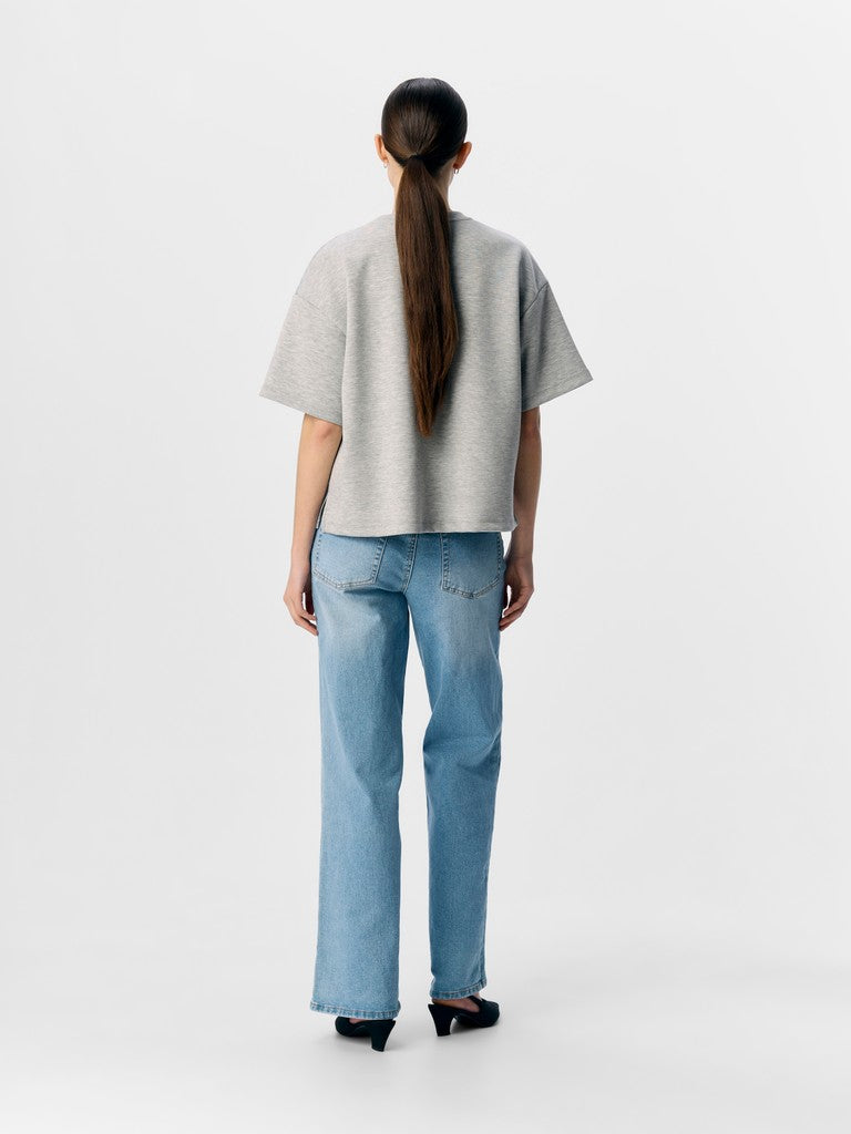 T-Shirt in Light Grey Melange