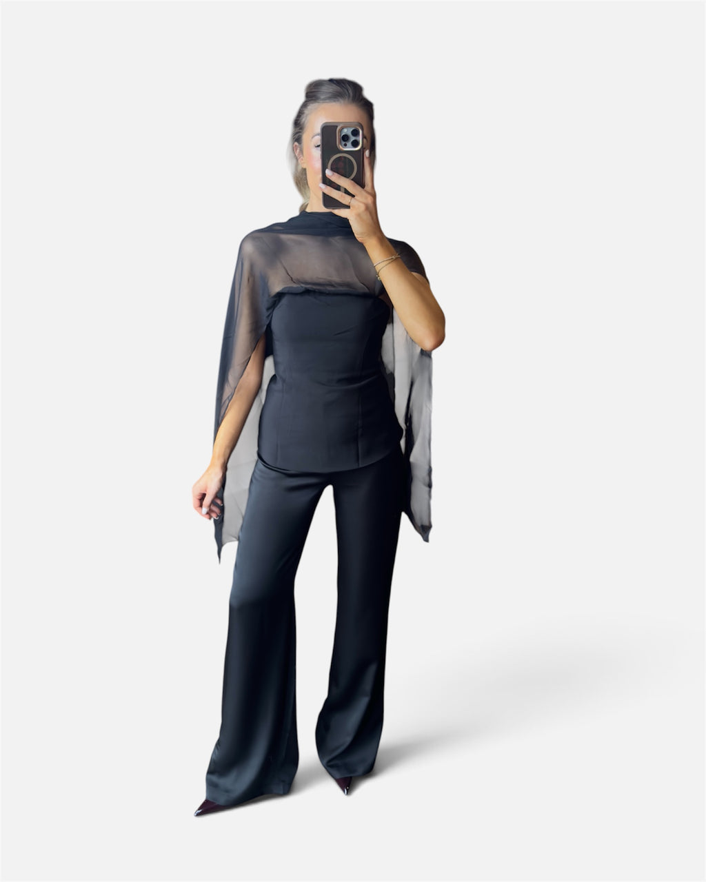 Satin Pants in Black