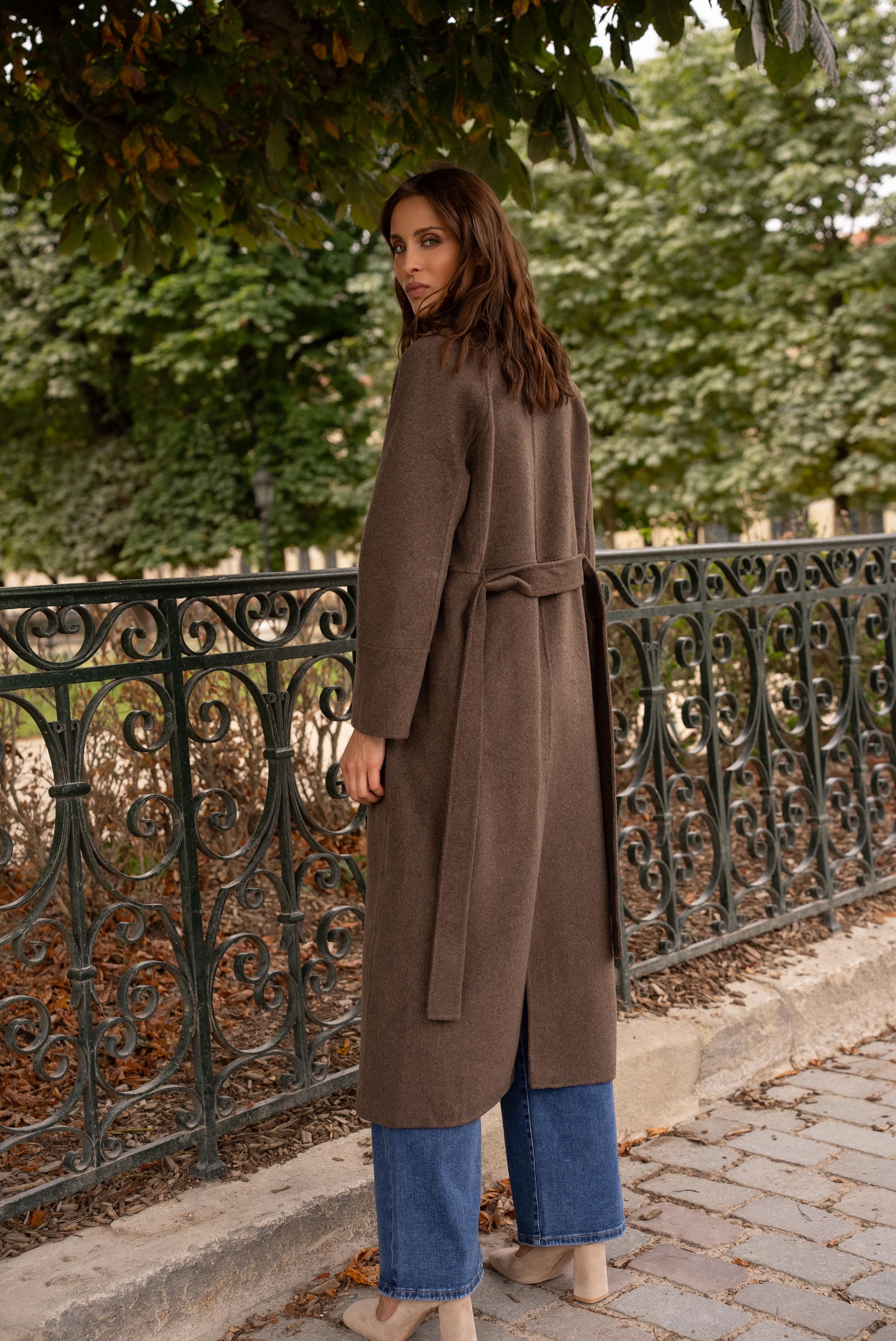 Ivy Wool Coat in Coffee