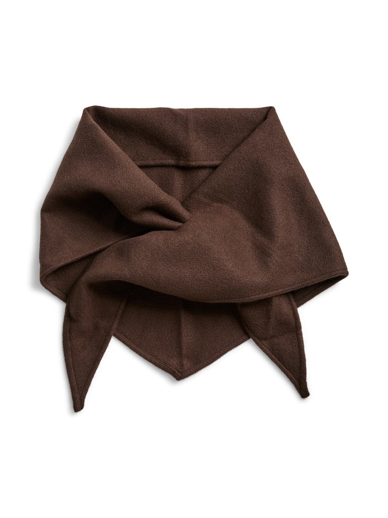 Pull-through Triangle Scarf in Chocolate Brown