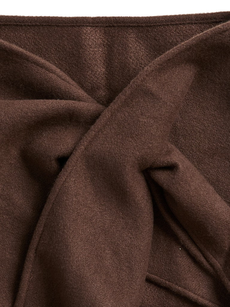 Pull-through Triangle Scarf in Chocolate Brown