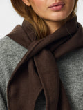 Pull-through Triangle Scarf in Chocolate Brown