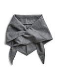Pull-through Triangle Scarf in Grey Melange
