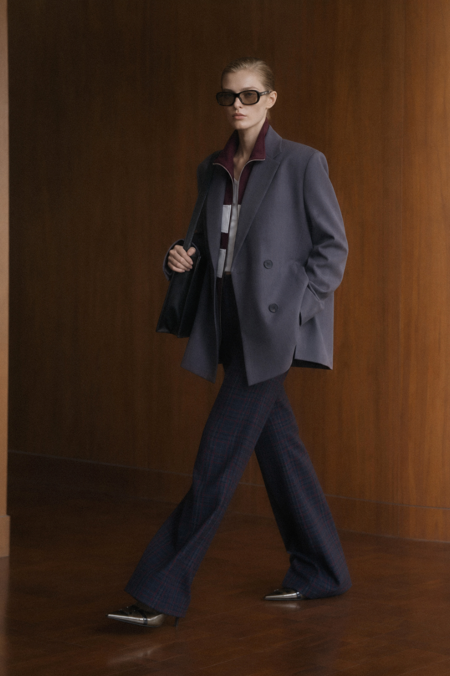 Blazer with Lapels in Grey