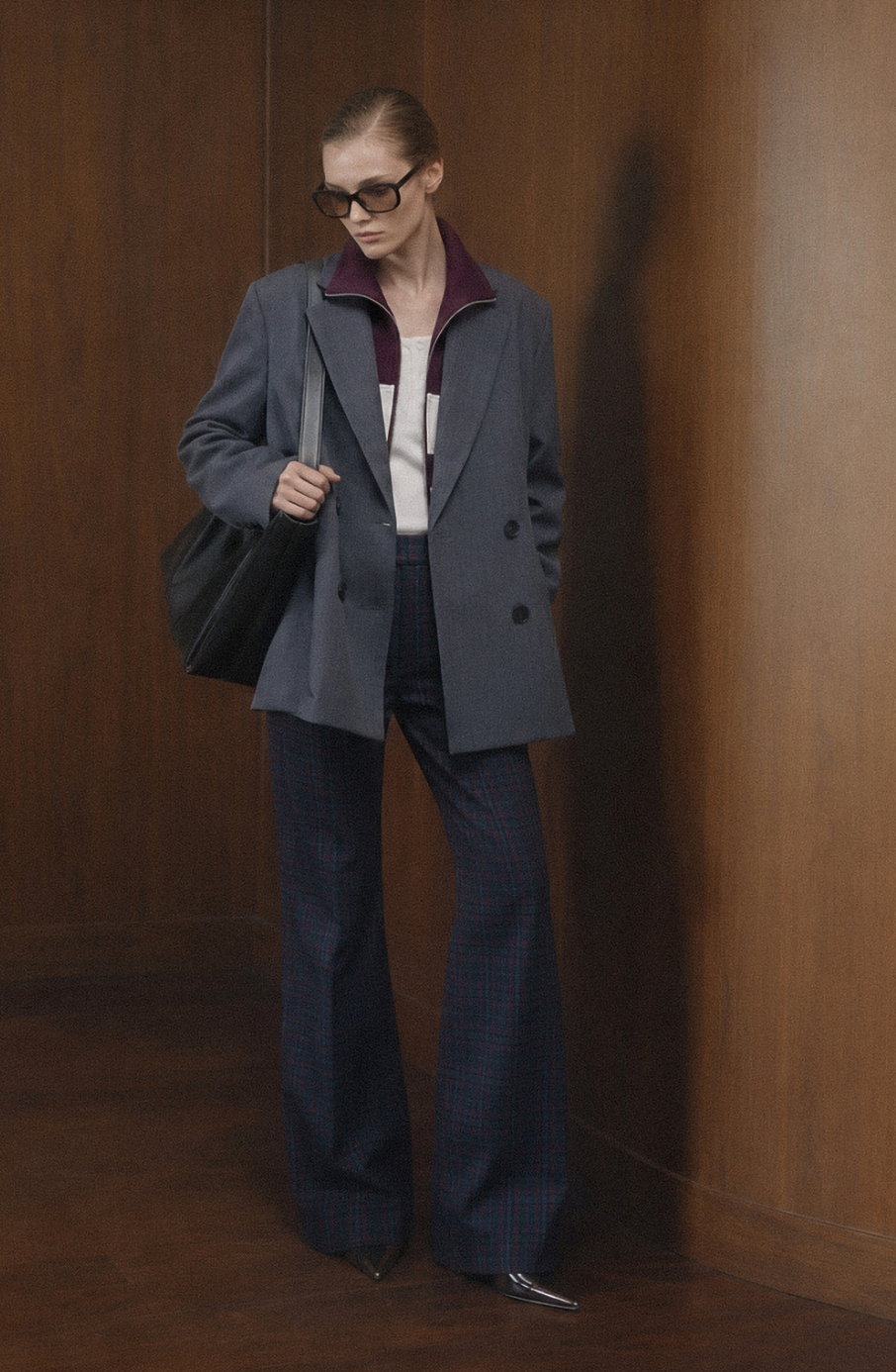 Blazer with Lapels in Grey