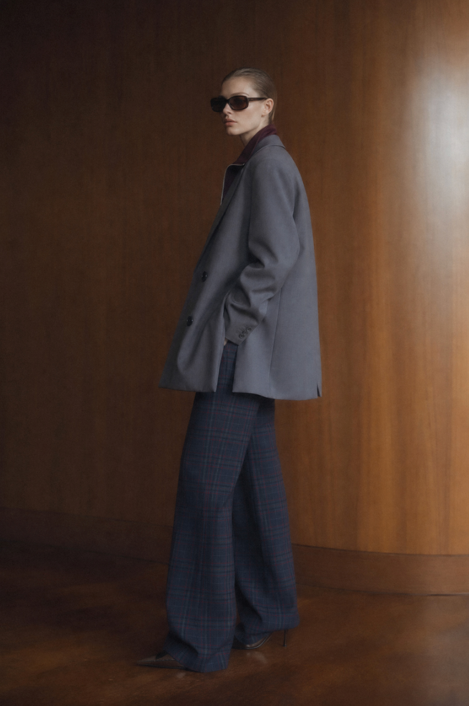 Blazer with Lapels in Grey