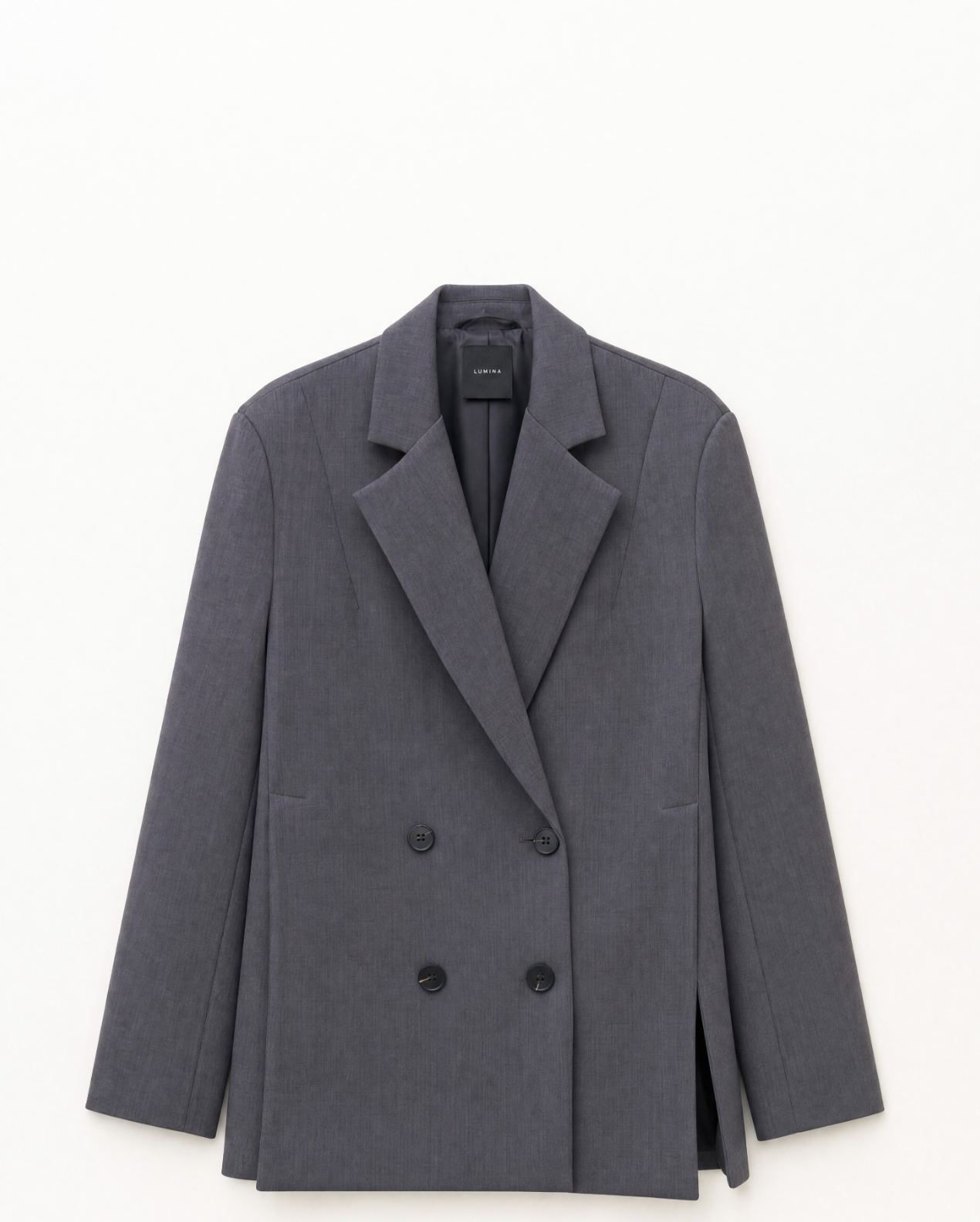 Blazer with Lapels in Grey