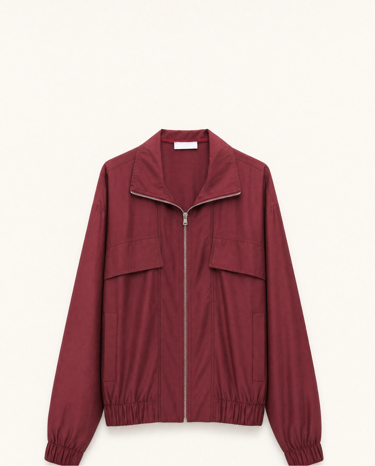 Sheer Bomber Jacket in Bordeaux